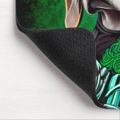 Beagle Hund Fahrrad St. Patrick's Day Mousepad (Ecke)