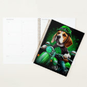 Beagle Hund Fahrrad St. Patrick's Day Planer (Anzeige)