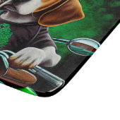 Beagle Hund Fahrrad St. Patrick's Day Schneidebrett (Ecke)