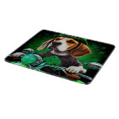 Beagle Hund Fahrrad St. Patrick's Day Schneidebrett (Ecke)