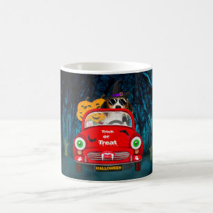 Beagle Hund fährt Auto Gruselig  Kaffeetasse