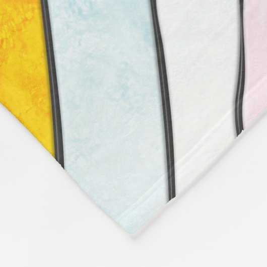 Beagle-Hund - farbenfrohe Mosaikkunst Fleecedecke (Ecke)