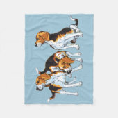 Beagle-Hund-Fleecedecke Fleecedecke (Vorderseite)