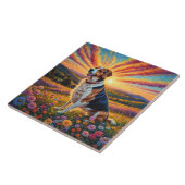 Beagle-Hund Fliese (Seite)