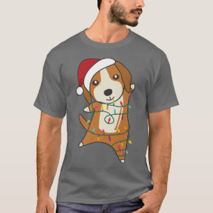 Beagle Hund Frohe Weihnachtsweih Lichter Niedliche T-Shirt