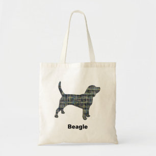 Beagle Hund Gelb- und Schwarz-Gitter-Linie Tragetasche