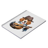 Beagle Hund Gitarre spielen / Funny Beagle Notizblock (Linke Seite)