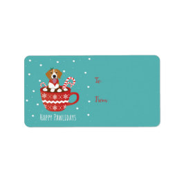 Beagle Hund glücklich Pawlidays Adressaufkleber