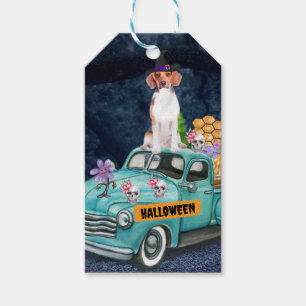 Beagle Hund Halloween LKW Beängstigende Nacht Geschenkanhänger