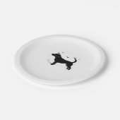 Beagle Hund � Halloween Mond Silhouette Oversified Pappteller (Schrägansicht)