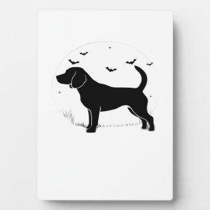 Beagle Hund � Halloween Mond Silhouette Oversized Fotoplatte