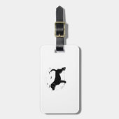 Beagle Hund � Halloween Mond Silhouette Oversized Gepäckanhänger (Vorderseite vertikal)