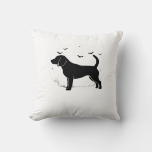 Beagle Hund � Halloween Mond Silhouette Oversized Kissen