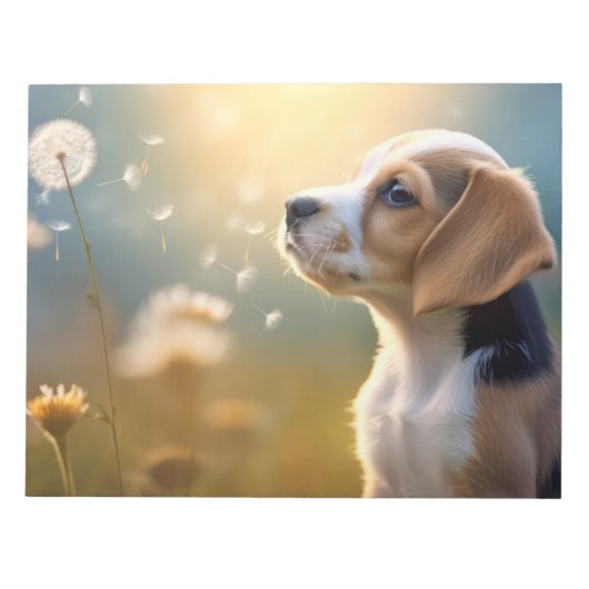 Beagle Hund Haustier Tranquie Friedlich Notizblock (Vorderseite)