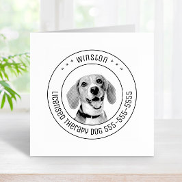 Beagle Hund Haustiere Foto rund Gummistempel