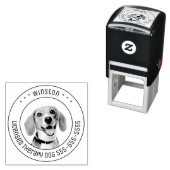 Beagle Hund Haustiere Foto rund Permastempel (Beispiel)