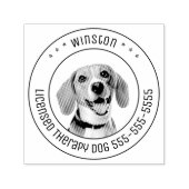Beagle Hund Haustiere Foto rund Permastempel (Design)