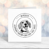 Beagle Hund Haustiere Foto rund Permastempel