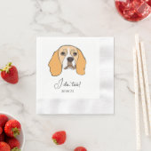 Beagle Hund I do to Dog Custom Cocktail Napkin Serviette (Beispiel)