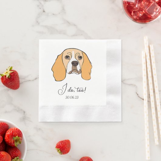 Beagle Hund I do to Dog Custom Cocktail Napkin Serviette (Beispiel)