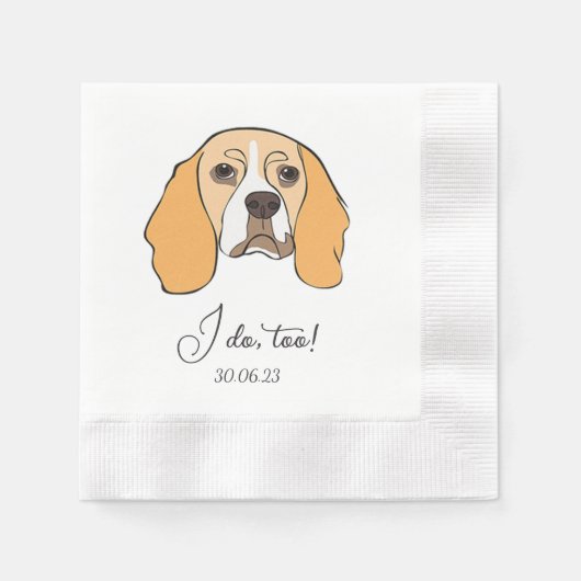 Beagle Hund I do to Dog Custom Cocktail Napkin Serviette (Vorderseite)
