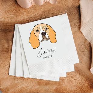 Beagle Hund I do to Dog Custom Cocktail Napkin Serviette
