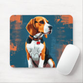 Beagle Hund im Abstrakten Hintergrund Mousepad (Mit Mouse)