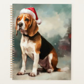 Beagle Hund im Schnee Weihnachten Planer (Vorderseite)
