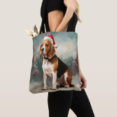 Beagle Hund im Schnee Weihnachten Tasche (Von Nahem)