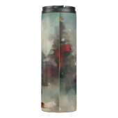 Beagle Hund im Schnee Weihnachten Thermosbecher (Rückseite)