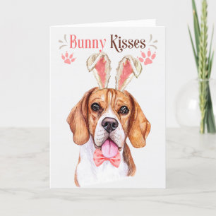 Beagle Hund in Bunny Ears für Ostern Feiertagskarte