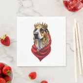 Beagle Hund in einer Krone Serviette (Beispiel)