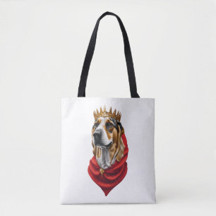 Beagle Hund in einer Krone Tasche