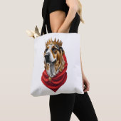 Beagle Hund in einer Krone Tasche (Von Nahem)