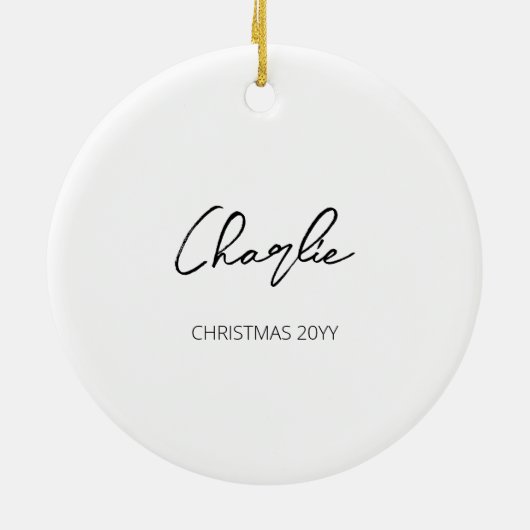 Beagle-Hund in Schwarzweiß mit benutzerdefiniertem Keramik Ornament (Hinten)