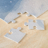 Beagle Hund in Sledge Lass es Schnee Weihnachten Puzzle (Seite)