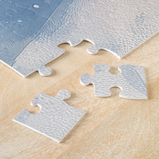 Beagle Hund in Sledge Lass es Schnee Weihnachten Puzzle (Seite)