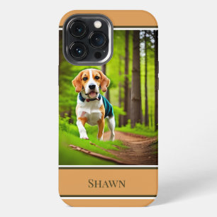 Beagle Hund in Wäldern Rustikal iPhone 13 Pro Max Hülle