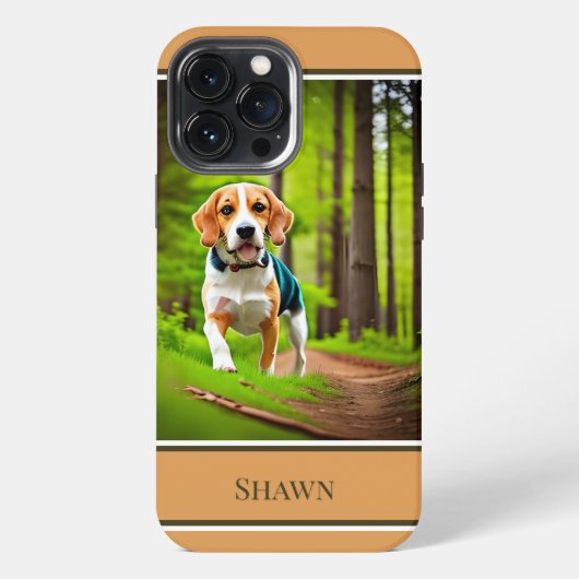 Beagle Hund in Wäldern Rustikal iPhone Hülle (Rückseite)