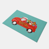 Beagle Hund in Weihnachtslieferung LKW Fußmatte (Schrägansicht)