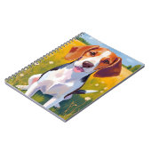 Beagle-Hund-Kunstmalerei Notizblock (Linke Seite)