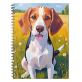 Beagle-Hund-Kunstmalerei Notizblock (Vorderseite)