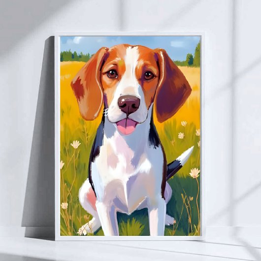 Beagle-Hund-Kunstmalerei Poster