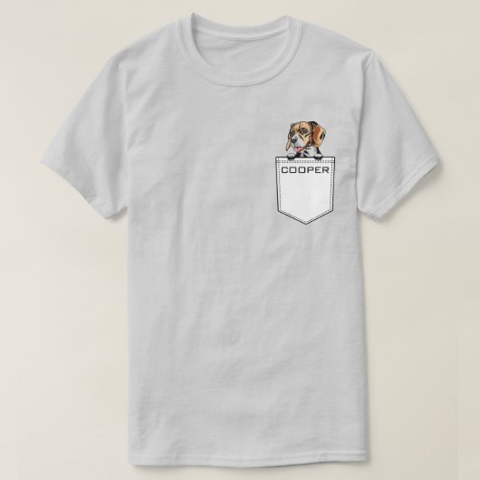 Beagle-Hund lädt den eigenen Pet-Namen hoch. T-Shirt (Design vorne)