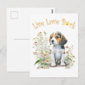 Beagle Hund Mama Bläschen Postkarte (Vorne/Hinten)