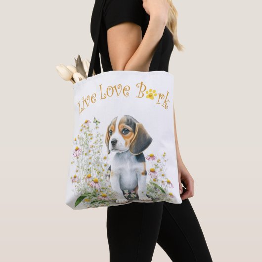 Beagle Hund Mama Bläschen Tasche (Von Nahem)