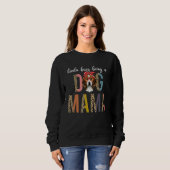 Beagle Hund Mama Hund Mama Leopard Muttertag Sweatshirt (Vorne ganz)