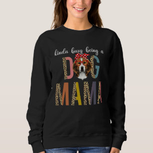 Beagle Hund Mama Hund Mama Leopard Muttertag Sweatshirt