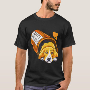 Beagle Hund Mama Vater Besitzer Antidepressiva Pil T-Shirt