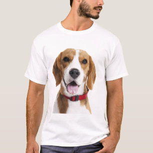 Beagle-Hund mit rotem Halsband T-Shirt